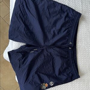 SERGIO TACCHINI Navy Blue Swim Shorts with Embroidery
